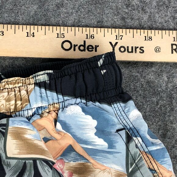 Tommy Bahama Mens Swim Shorts XL Tropical Hawaiian Floral Print Nylon Trunks - Picture 10 of 13